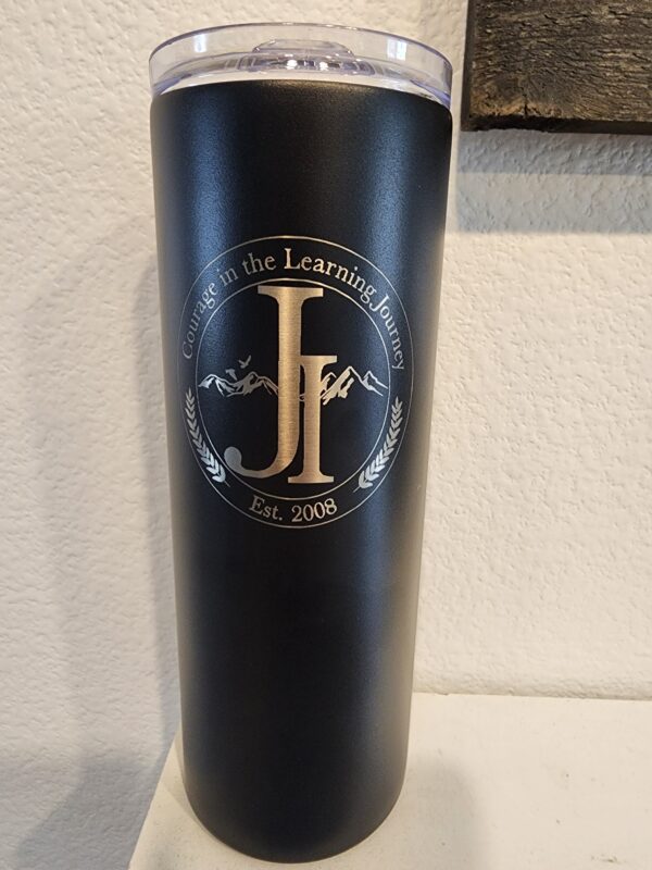 Custom 20oz Skinny Tumbler with Closable Lid and Straw